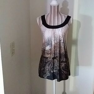 Elegant Black and White Tank Top